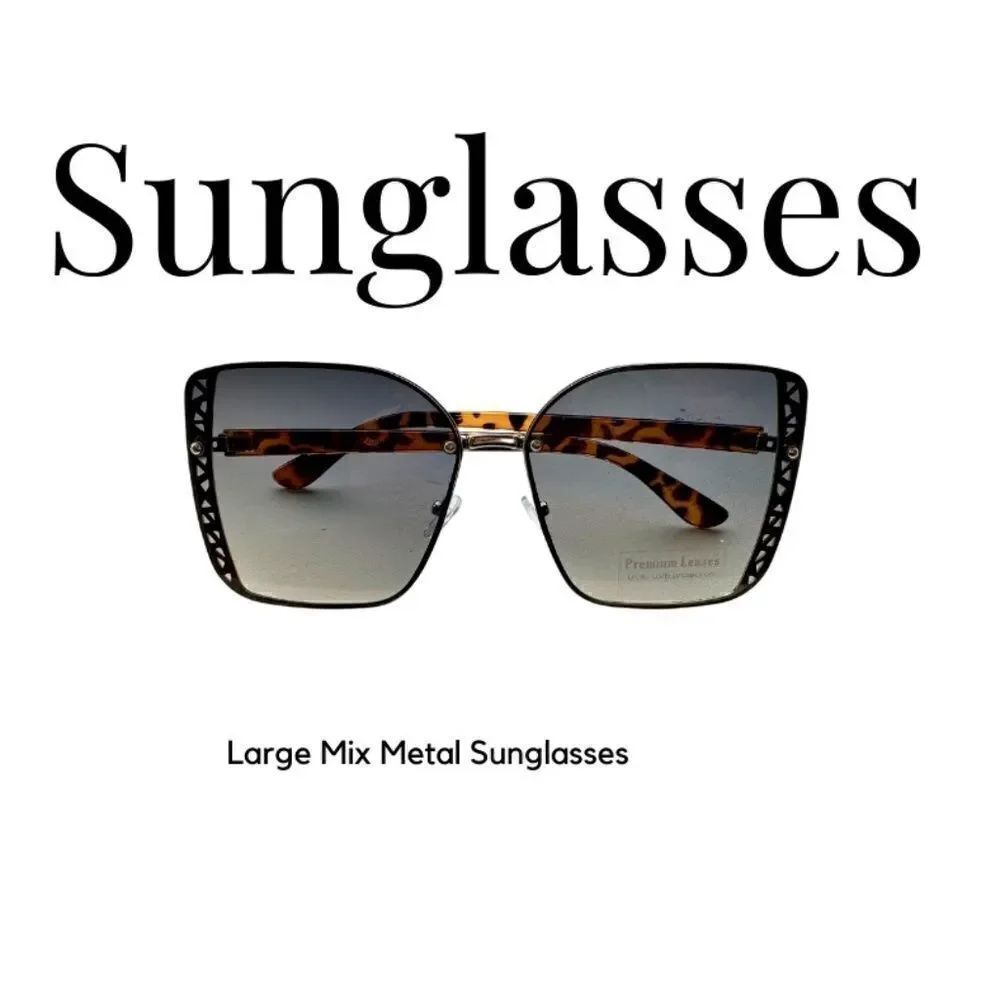 New Fashion Sunglasses Large Frames, Light Weight, Mixed Metal